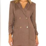 ASTR  the Label Blazer Dress in Mocha Brown - XS - Long Sleeve Mini XS Photo 0