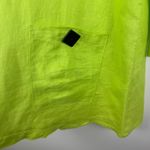 Ali Miles 100% Linen Tunic Top Sz Large Lime Green Artsy Coastal Resort Beachy Photo 1