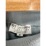 St. John  Collection Knit Mini Skirt Women Size 8 Sky Blue Short Stretch Pull On Photo 4