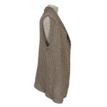 Old Navy  Women's M Vintage Knitted Beige Long Vest Cardigan Sweater Wool Blend Photo 2