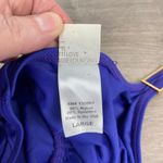l*space L* Blue Purple Halter Neck Tie Scoop Back One Piece Swimsuit Sz.L Photo 8