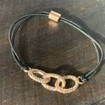 Gold Tone Crystal Chic Link Hair Tie Ponytail Photo 0