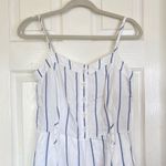 Rails Happer Prato Stripe Wide Leg Linen Jumpsuit White Size Small Coastal Beach Photo 3