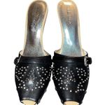 Michael Antonio  Women’s Slip On Open Toe Heel Silver Metallic Heel NWOT Sz 10 Photo 2