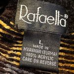 Rafaella Rafaela Vintage Black Brown Gray Tan Short Cardigan Comfy Sweater Zip Up SZ L Photo 6