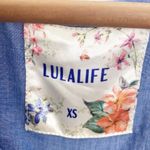 Lulalife Cotton Blue Colorful Embroidered Mini Short Sleeve Summer Dress Size XS Photo 4