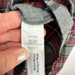 J.Crew Boy Shirt Women 4 Red Gray Plaid Cotton Relaxed Boyfriend Fit Minimalist Photo 4