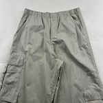 ZARA  Gray Sand Lightweight Canvas Wide Leg Cargo Pant M Photo 1