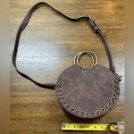 Anthropologie  Boho Brown Faux Leather Round Crossbody Photo 0