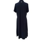 Barbour  Celeste Midi Dress S 12 Navy Blue Polo Preppy A Line Athleisure Casual Photo 3