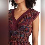 Tahari ASL Print Lace Trim Tiered Midi Dress - Size 8 Photo 3