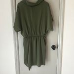 Showpo Ameleth Collared Wrap Front Mini Dress in Olive Green Size 8 Photo 8