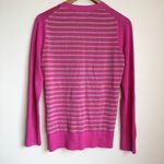Banana Republic Button Down Striped Print Back Cardigan Pink Womens Size S Photo 2