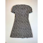 Calvin Klein  Women's Black White Abstract Print Short Sleeve Cowl Neck Dress Photo 1