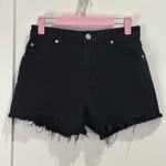 7 For All Mankind  Jean Shorts Cut Off High Rise 26 Black Beach Classic Vacay Photo 4