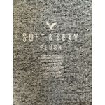 American Eagle  Soft and Sexy Plush Lace Up Shoulder V Neck Oversized Pullover XS Photo 6