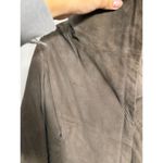 Michael Kors Genuine Suede Grey/Beige Leather Motorcycle Jacket Photo 5
