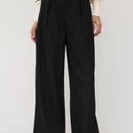 Cider NWT Mid Waist Pocket Straight Leg Belted Trousers 29" XS Black Academia Photo 0