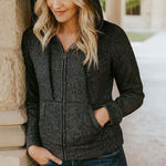 Vintage Cotton Gray Terry Full Zip Hoodie Sweatshirt Size S Gray Photo 0