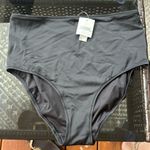 NWT Amazon essentials large high waisted black bikini bottoms. UPF 50+. Photo 0