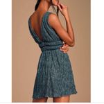 Lulus  Smokeshow Teal‎ Metallic Sleeveless Mini Dress MEDIUM Photo 4
