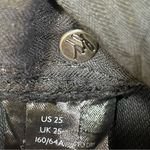 We The Free Maggie mid-rise destroyed raw crop hem shiny metallic cooper button fly jean Photo 11