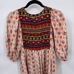 Umgee ‎ Western Babydoll Tunic Dress Small Multicolor Cotton Blend Boho Hippie Photo 5