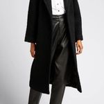 Ganni Fenn Teddy Boucle Wrap Coat Black Photo 1