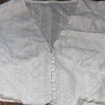 Long Sleeve Crop Top White Size M Photo 1