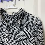 EUC Vintage Roth LeCovan women’s black white collared button front blouse M/L Size M Photo 1