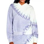 Wildfox  French Terry Relaxed Fit Tie-Dye Hoodie in Peri Shibori Photo 0