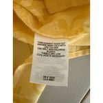 Vtg Butter Yellow Butterfly Shimmer Lightweight 3/4 Sleeve Button Photo 3