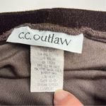 Imperfect vintage velour skirt 90s Y2K chocolate brown stretchy shiny med large Photo 9