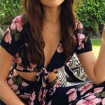 Privacy Please Kyan Jumpsuit in Belleville Floral Front Tie- Size XS Photo 0