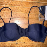 J.Crew convertible strapless pin up girl 34B navy bikini top Photo 0