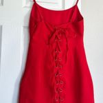 NBD  Gracey Lace-up Red Mini Dress Photo 6