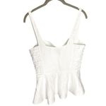 Reformation The Collection Truro Top Size 4 White Bustier Corset Zip Front Tank Photo 8