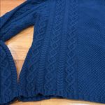 Ralph Lauren Polo  Vintage Sweater Womens Large Hooded Cable Knit Blue Size L Photo 6
