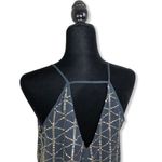 Free People  Atlantis Metallic Embellished Grey Swing Crop Tank Size XS Photo 9