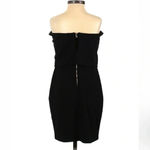 Bebe | Classic Party Black Strapless Plunging Fly Away Dress Size S Small Photo 2