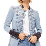 Free People  Denim Seamed & Structured Jacket Size XS Photo 0