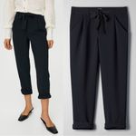 Aritzia Wilfred •  Allant Pant black cropped slouchy dress trouser Photo 3