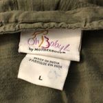Oh Baby! by Motherhood Faux Wrap Peasant Blouse L Green Size undefined Photo 7