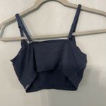 Nautica Intimates Ribbed Seamless Bralette Crop Top Navy Blue Size L Photo 2