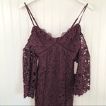 ASTR Giselle Cold Shoulder Lace Dress in Wine XS Photo 5