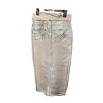 ZARA  Metallic Midi Skirt with slit Size Medium NWT Photo 3