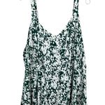 Lane Bryant Plus Size Green Floral Empire Waist Babydoll Cami Tank Top 26/28 3X Photo 0