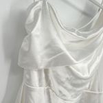 Lulus Womens Celebration Of Love White Satin One Shoulder Bodycon Mini Dress XL Photo 4