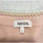 Kensie NWT Pink Dainty Soft Long Sleeve Shirt With Cream Stitching Photo 2