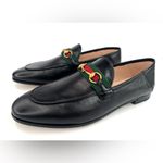 Gucci Jordaan Horsebit Web Sylvie Black Leather Moccasin Women Loafers EU 41.5 Photo 12